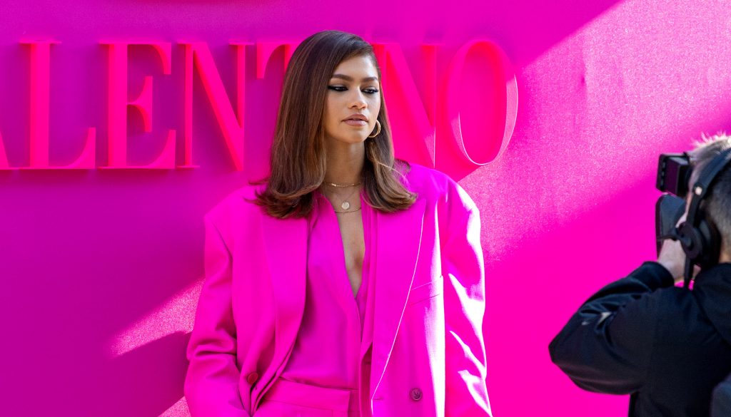 Zendaya Stunned in Head-to-Toe Pink at Paris Fashion Week
