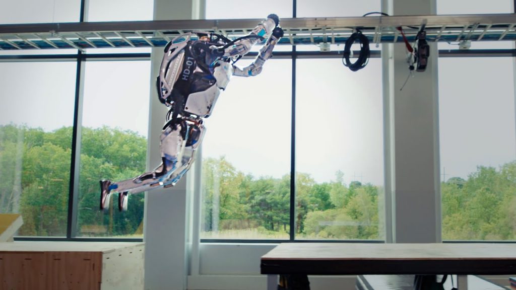 Boston Dynamics’ Atlas robot doing parkour