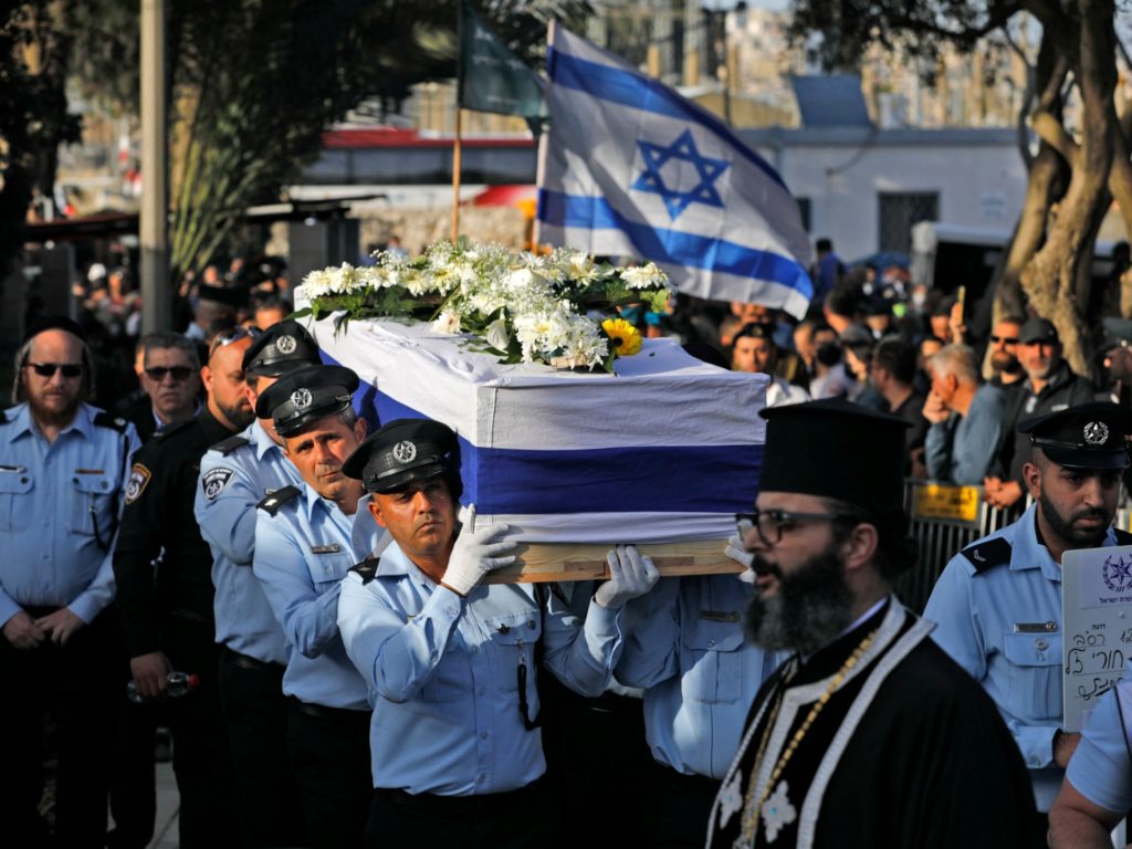 Israel Ultra-Orthodox Jews Pay Respects at Funeral of Arab Christian Police Officer who Killed Palestinian Terrorist