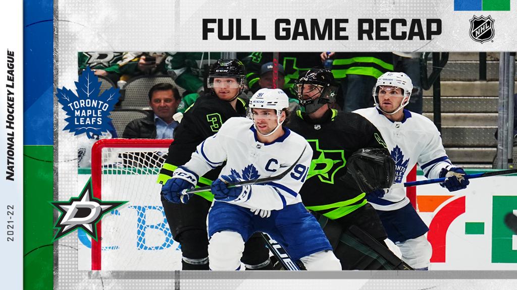 Matthews scores twice for Maple Leafs in OT victory against Stars