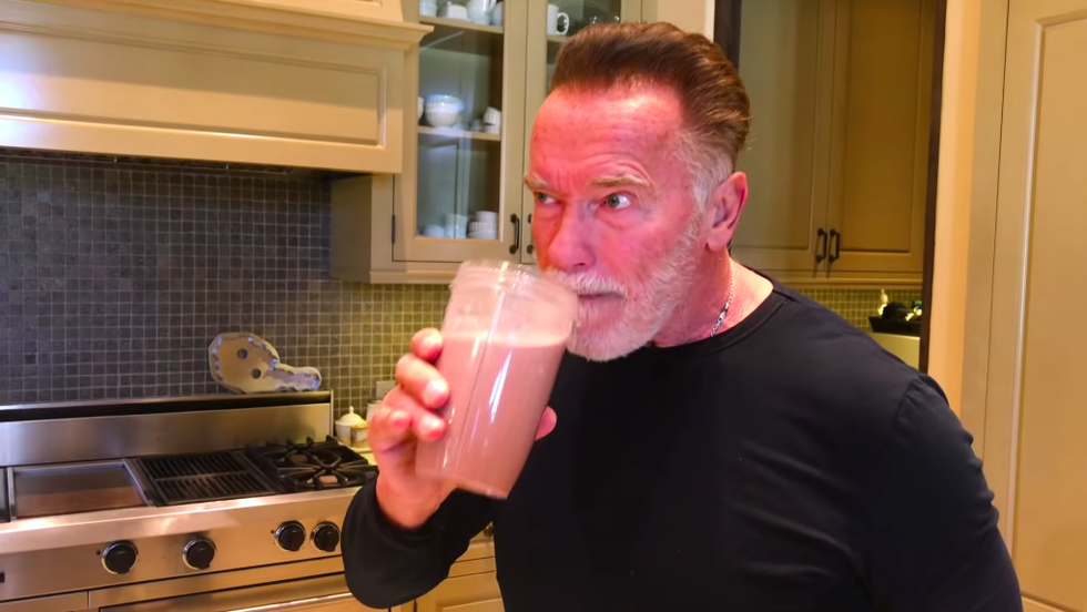 Arnold Schwarzenegger Shared the Go-To Salad and Protein Shake He Eats Every Night