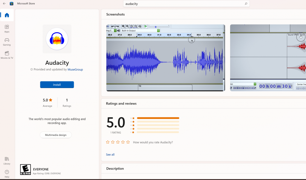 Audacity developer puts the ‘proper’ version on the Microsoft Store