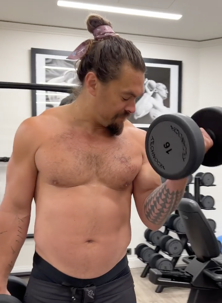 Jason Momoa Shared an Update on His Bicep Injury While Working Out for Fast X