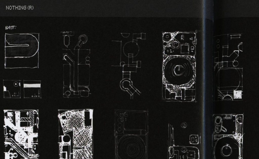 Nothing phone (1) design is teased via some initial prototypes for the first-gen Android device