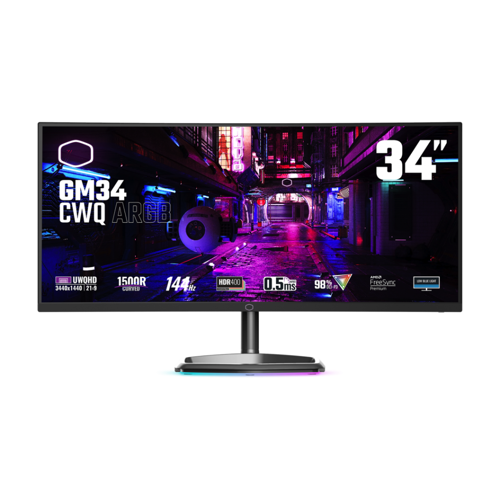Cooler Master launches GM27-CFX and GM34-CWQ curved VA gaming monitors each with 98 percent DCI-P3 coverage