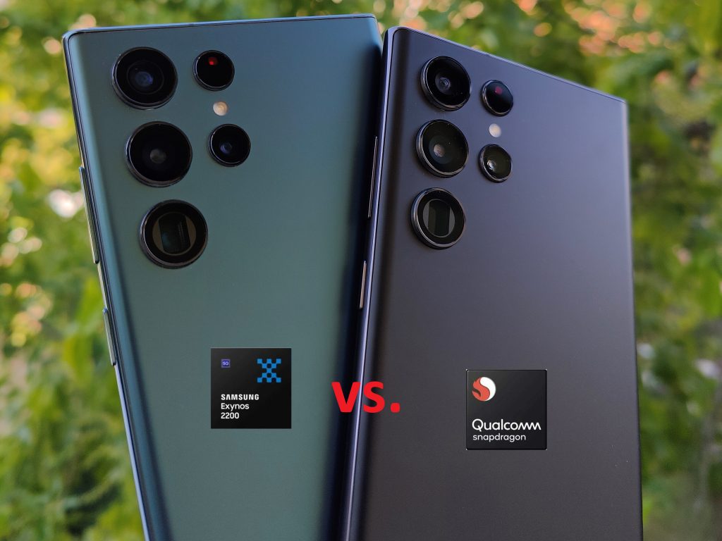 Samsung Galaxy S22 Ultra comparison: Snapdragon 8 Gen. 1 vs. Exynos 2200