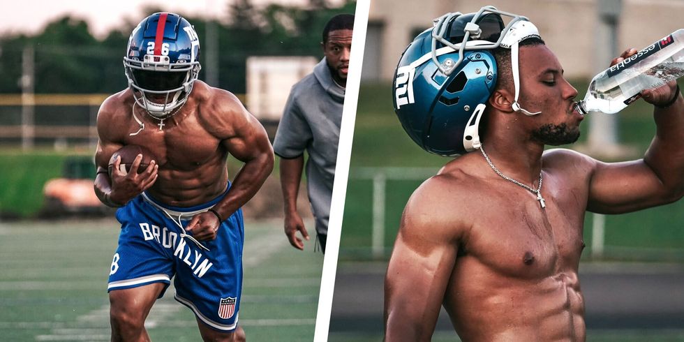Saquon Barkley Looks Ripped in These New Shirtless Training Photos