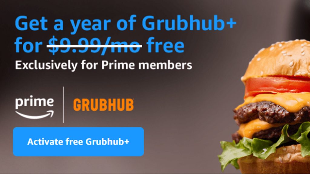 Amazon Prime subscribers just got a year of free GrubHub+