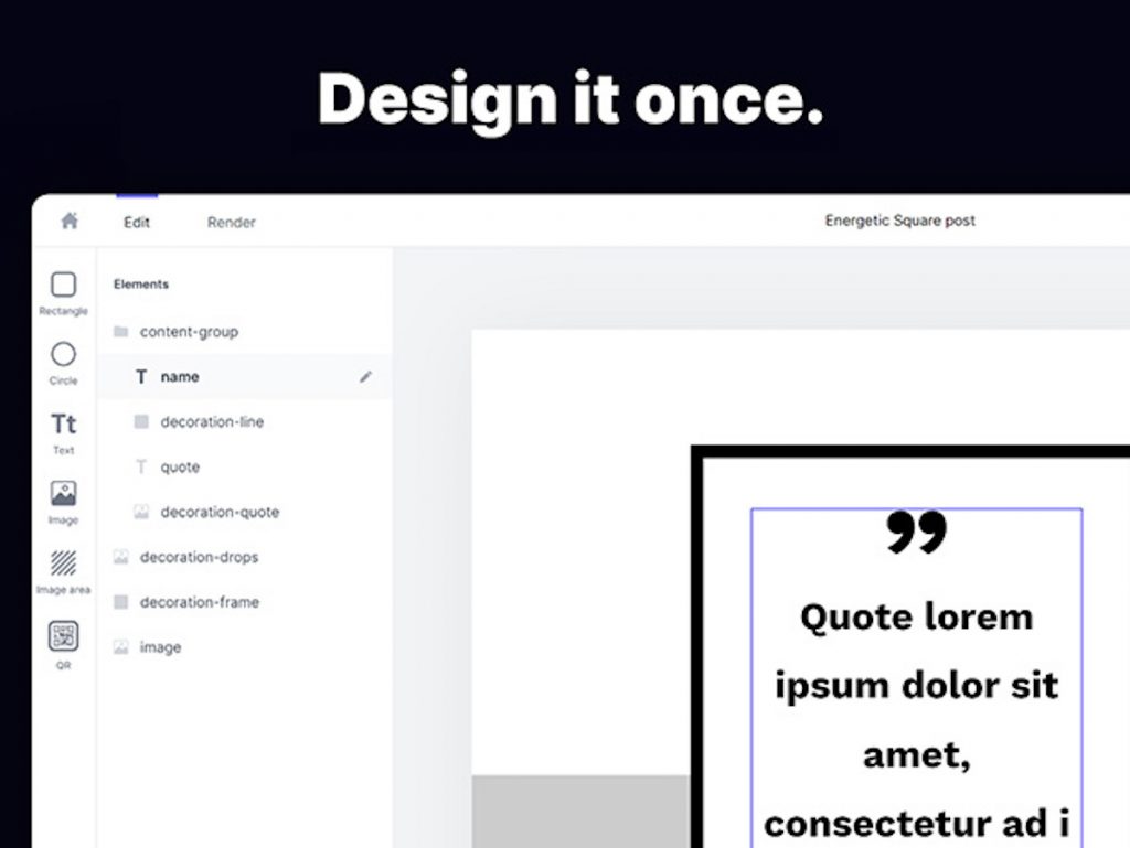 Render up to 1,000 graphics per month in just seconds with Robally