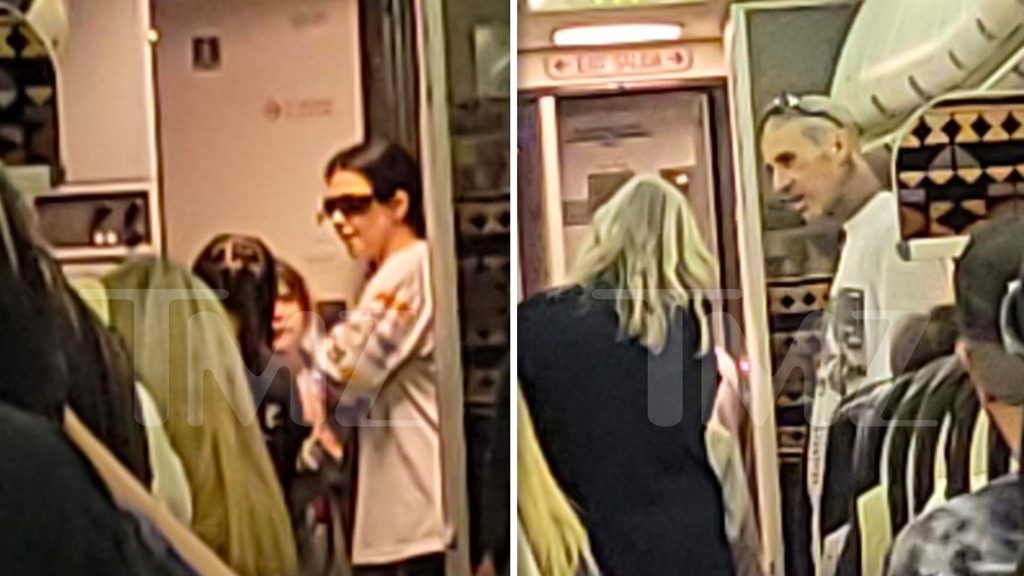 Kourtney Kardashian & Travis Barker Fly Commercial Amid Carbon Footprint Concerns