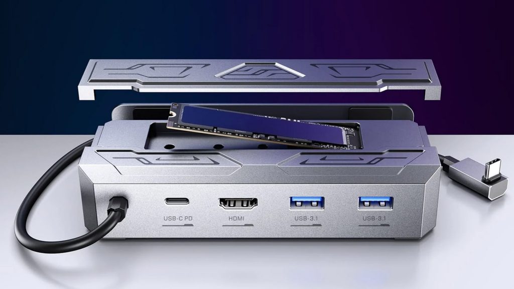 This third-party Steam Deck dock adds an M.2 SSD expansion slot