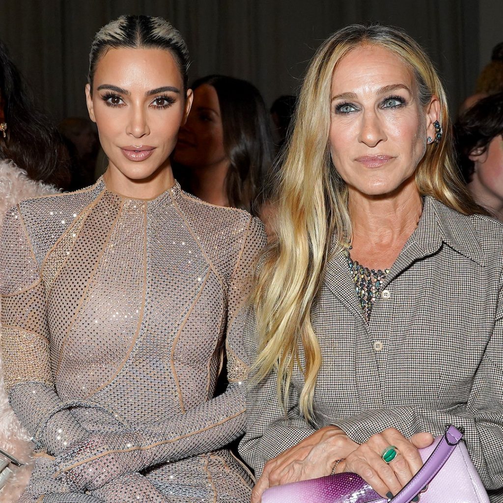 Kim Kardashian Sits With Sarah Jessica Parker at Star-Studded Fendi New York Fashion Week Show