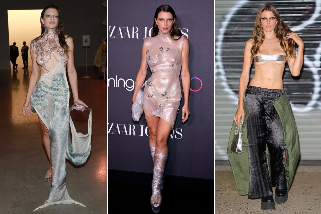 Duct tape bras to ‘dripping wet’ corsets: Julia Fox’s wildest NYFW outfits