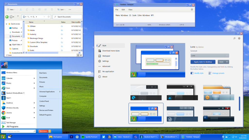 Transform Windows 11 into Windows XP with WindowBlinds 11