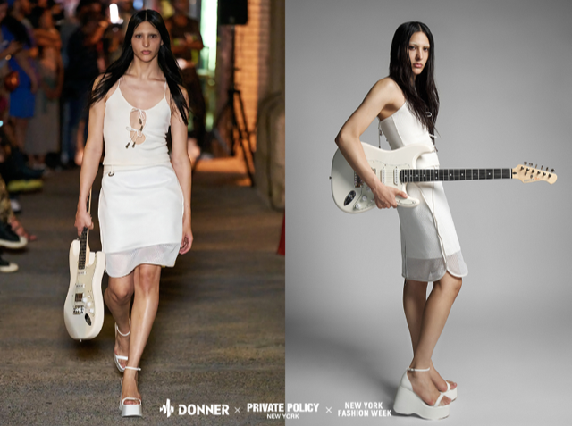 DONNER ELECTRIC GUITARS BROUGHT ’90s ROCK VIBE TO PRIVATE POLICY NYFW SHOW