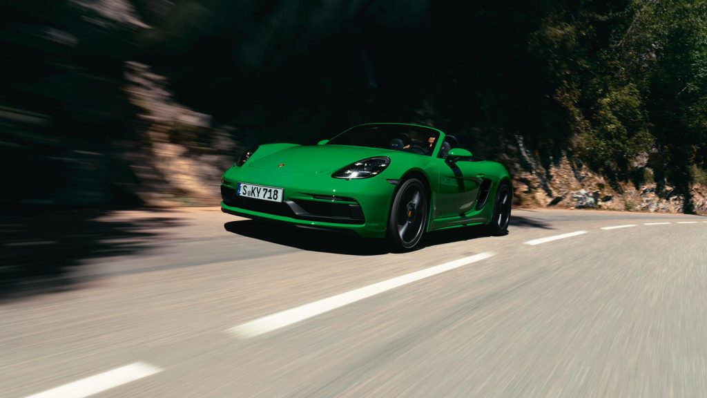 Electric Porsche 718 Boxster appears in a gorgeous render image