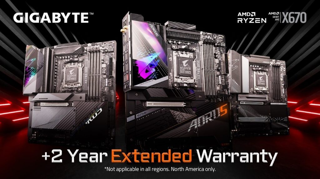 Gigabyte X670 motherboard warranties are extended by two years in the US