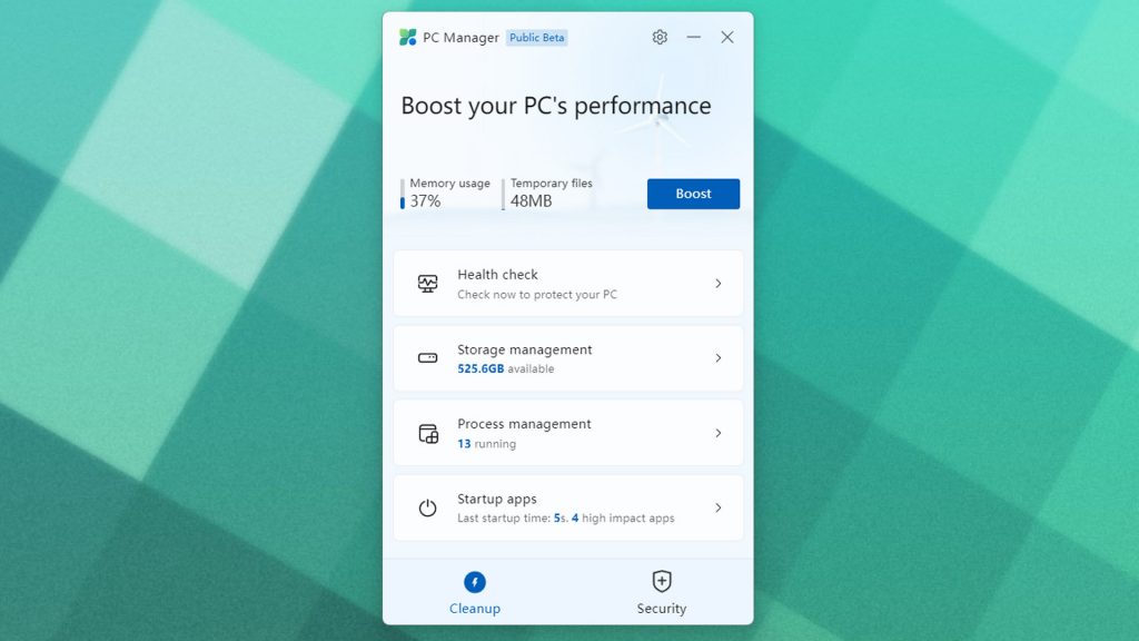 Microsoft’s surprise PC Manager system optimizer takes aim at CCleaner