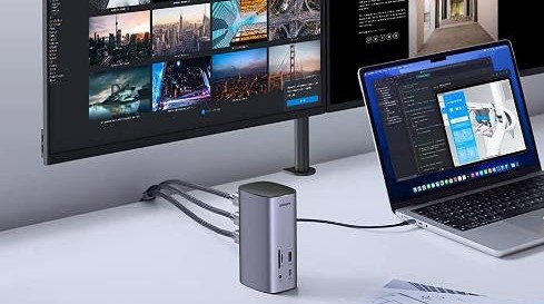 UGREEN USB type-C Docking Station for Windows and macOS can connect a triple 4K external display set-up to most MacBooks