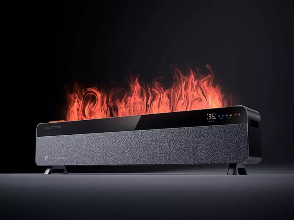YUNMI VIOMI Portable Graphene Baseboard Electric Heater with Simulation Flame unveiled