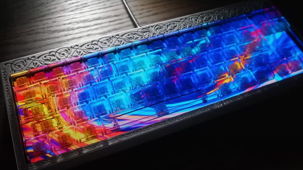 Wild! This transparent keyboard has a working display under its keys
