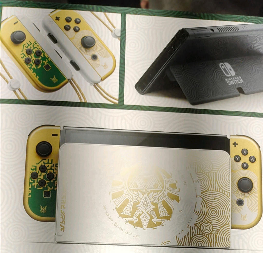 Nintendo Switch OLED Legend of Zelda: Tears of the Kingdom Edition retail packaging and real-world images leak online