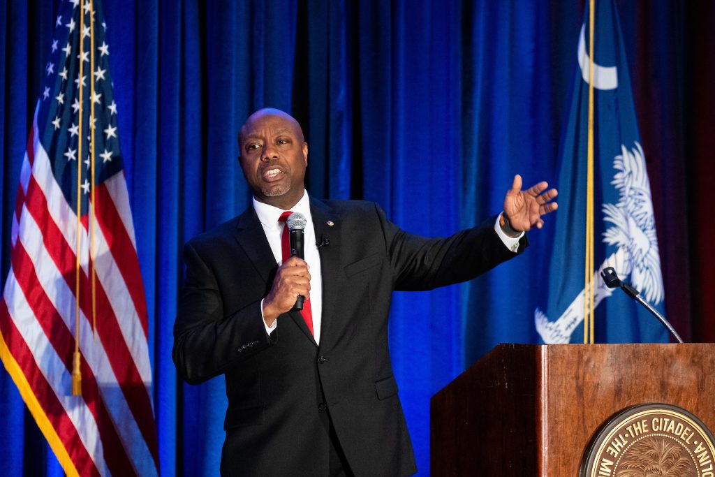 Amid 2024 speculation, Scott speaks of racial and partisan splits