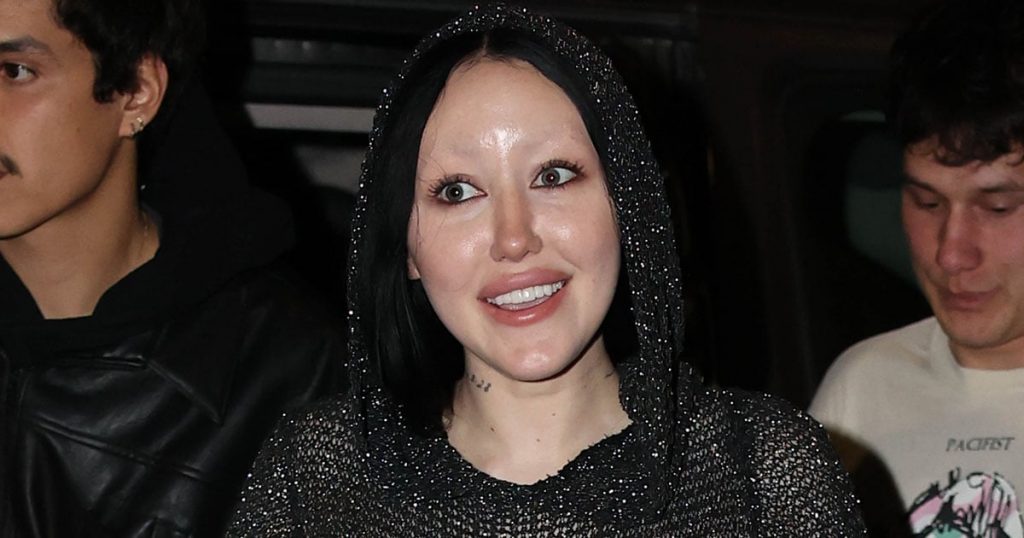 Noah Cyrus Goes Braless in a Sheer Hooded Dress at Milan Fashion Week