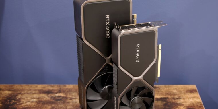Nvidia’s $599 GeForce RTX 4070 is a more reasonably priced (and sized) Ada GPU