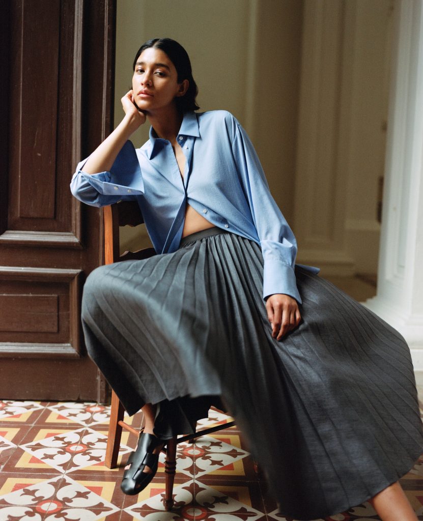 Blue Button-Up Outfits to Wear This Summer—and 12 Shirt Styles to Shop Now