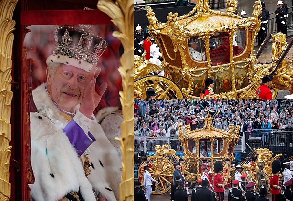 King Charles III Ferried In A Horse-drawn 261-year-old ‘Gold State Coach’ After Coronation 