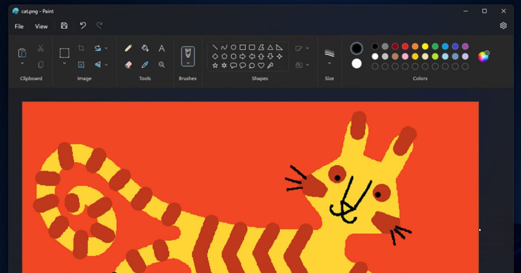 Microsoft Paint is finally getting Dark Mode support