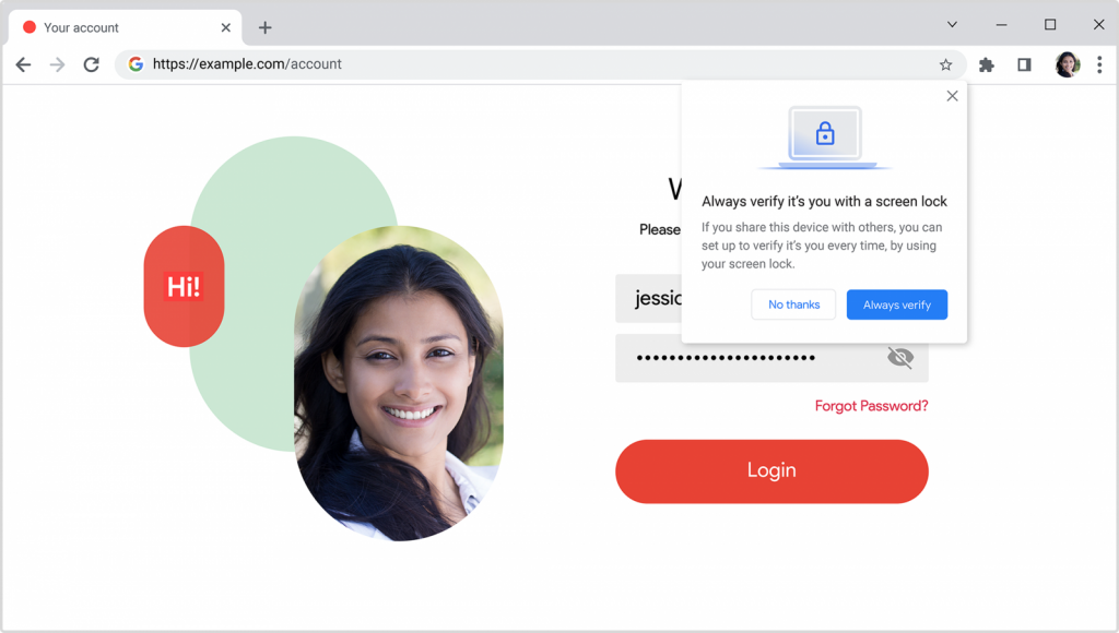Chrome adds Windows biometric logins to its password powers