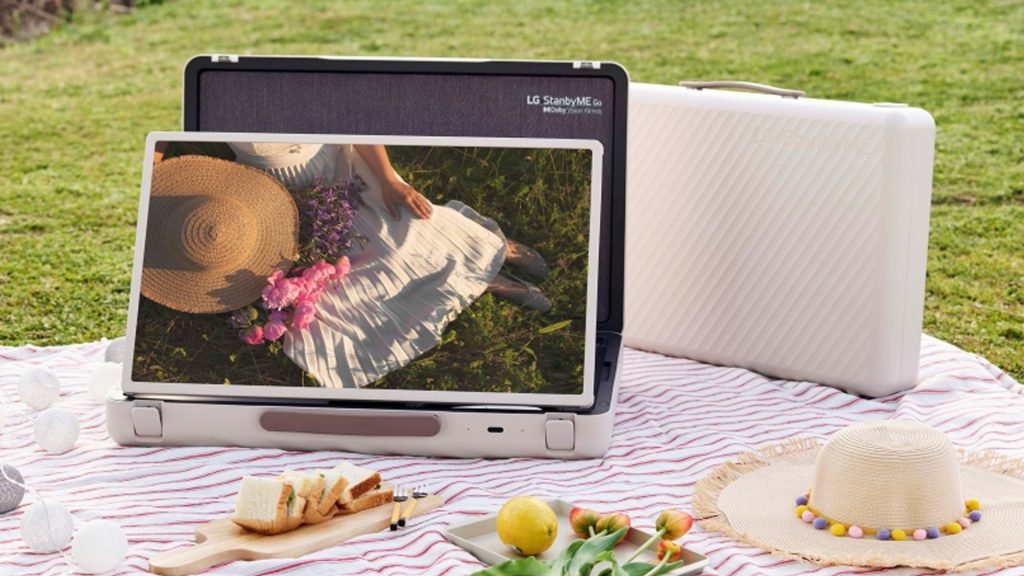 This LG portable monitor lives inside a stylish briefcase