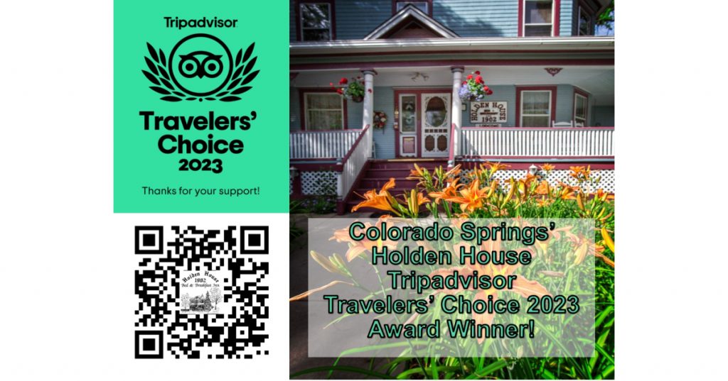 Holden House 1902 Bed & Breakfast Inn Recognized as Tripadvisor 2023 Travelers’ Choice Top 10% Award Winner