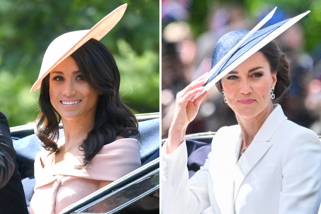 Kate Middleton and Meghan Markle Trooping the Colour Fashions in Photos