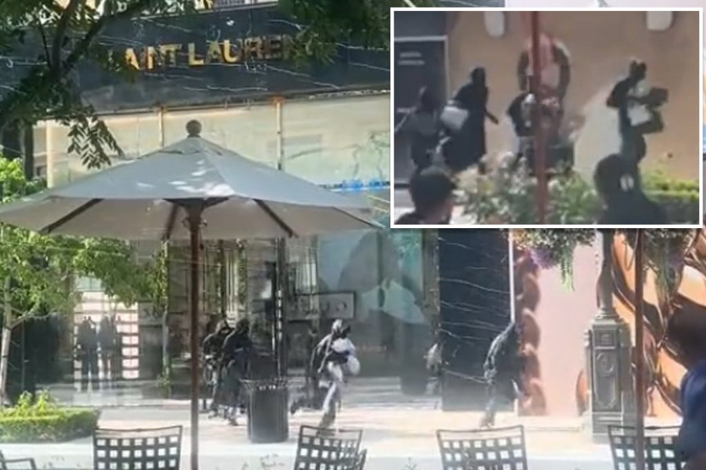 30 thieves steal $300K in merch from California Yves Saint Laurent store in brazen smash and grab