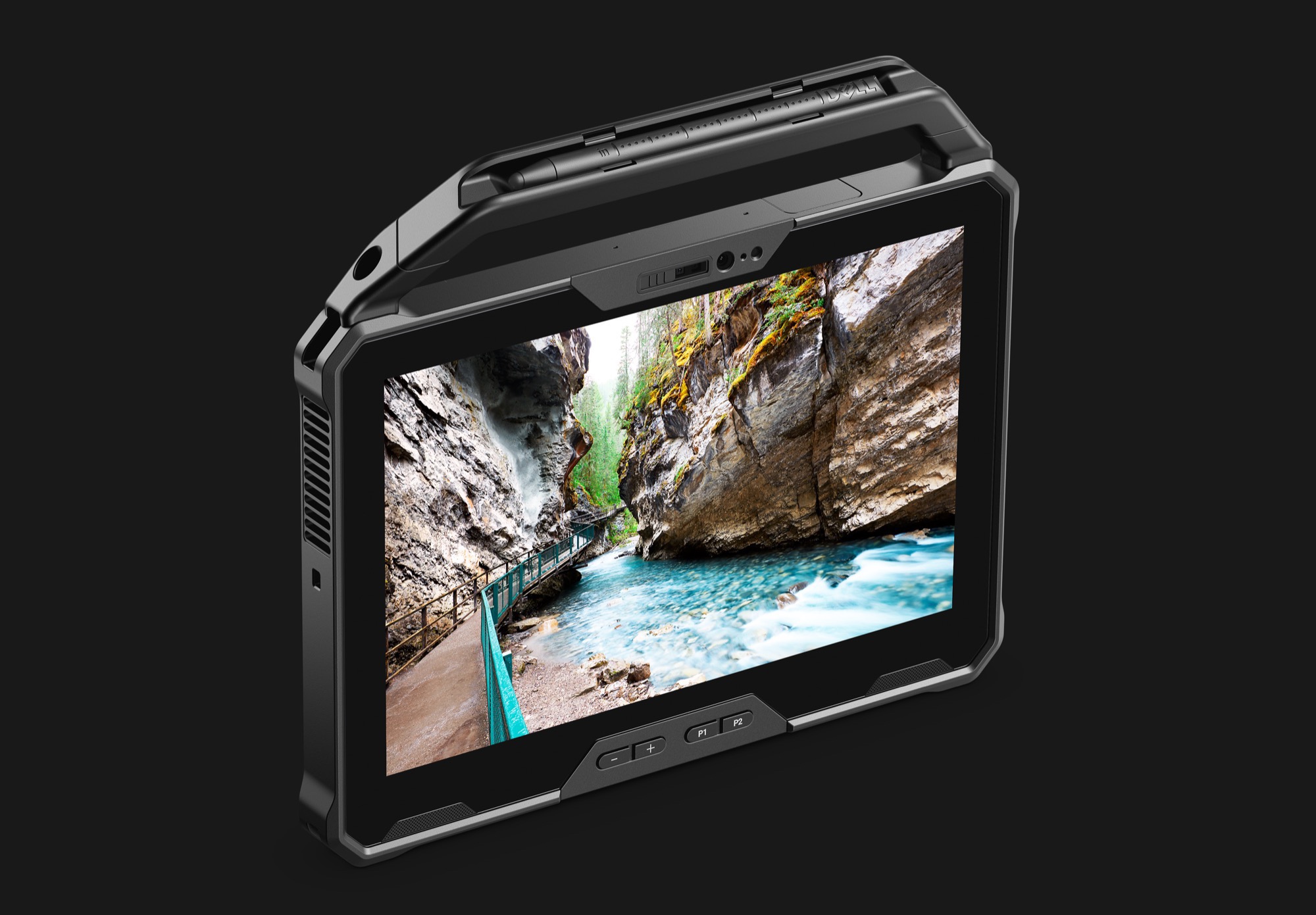 The Dell Latitude 7030 Rugged Extreme withstands drops and extreme weather, offers a dual battery system and a 1,000 nits display